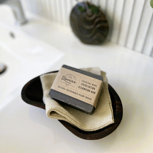 Charcoal Mint Exfoliating Cleansing Soap