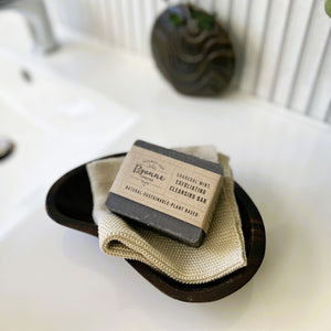 Charcoal Mint Exfoliating Cleansing Soap