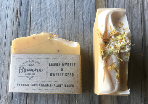 Lemon Myrtle & Wattle Seed Handmade Soap Bar