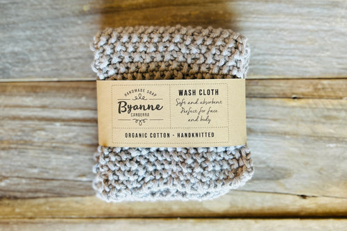 Wash Cloth Handknitted Organic Cotton