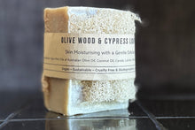 Olive Wood & Cypress Loofah Soap